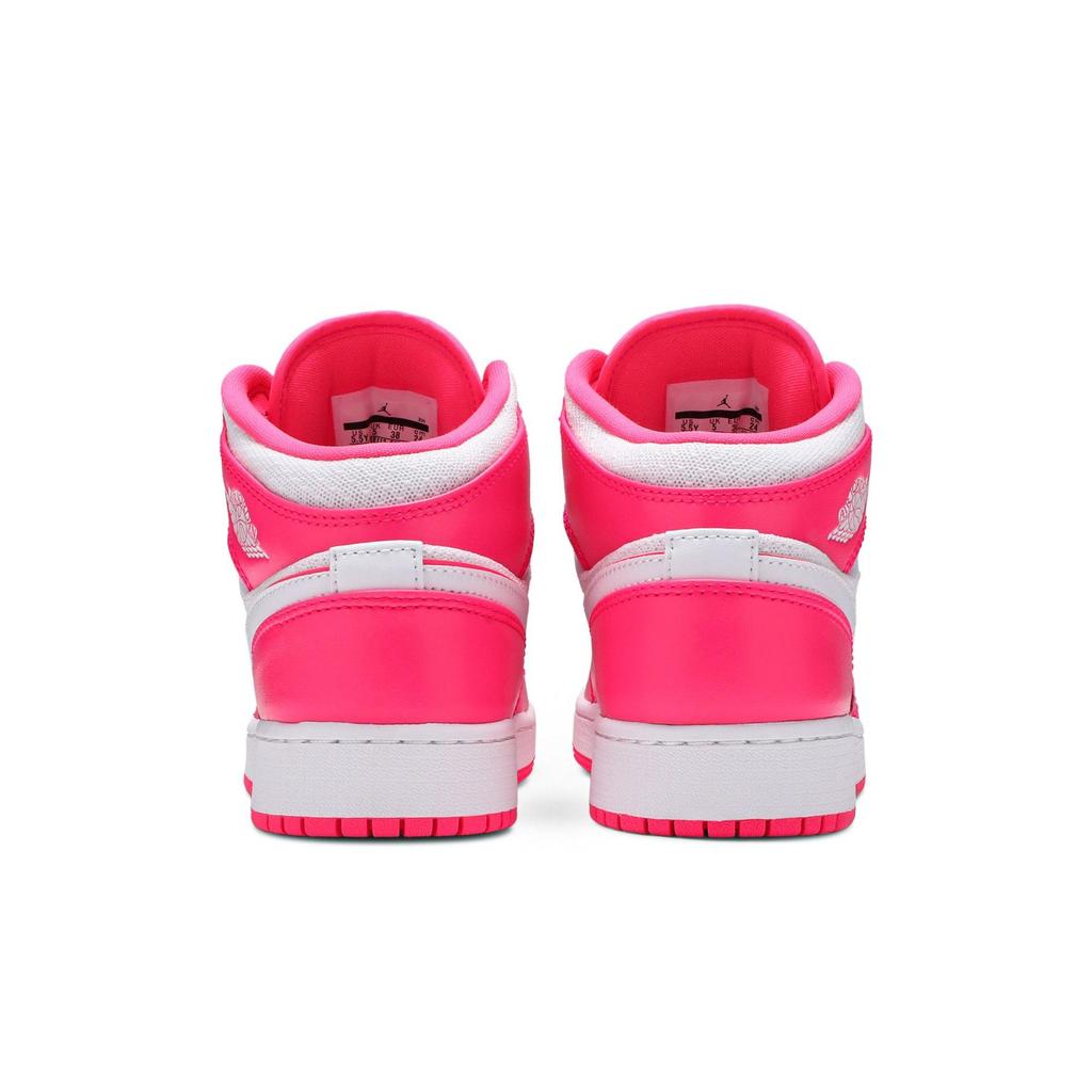 Air Jordan 1 Mid Grade School 'Hyper Pink' (Unisex) Hyper Pink / White Kids' Basketball Shoes 555112 611