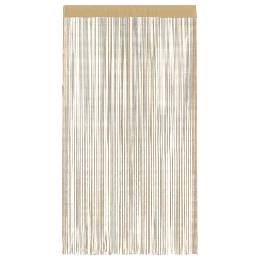 Vidaxl Zasłony Sznurkowe, 2 Sztuki, 100 X 250 Cm, Beżowe