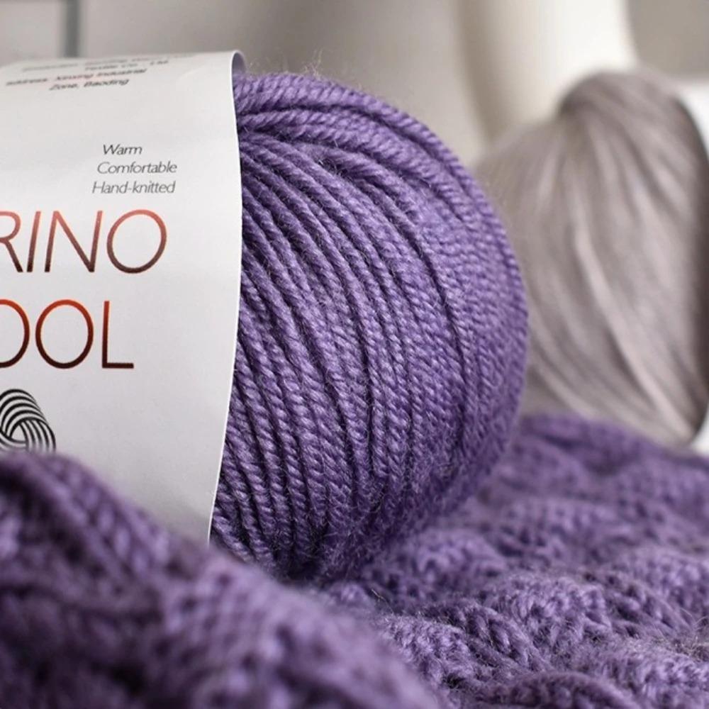 100% Pure Wool Yarn Merino Wool Yarn Handmade DIY Woven Scarf Hat Morandi Color Medium Thick Stick Needle Hand Knitted Yarn Ball