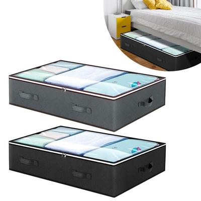 Underbed Storage Box Non Woven Fabric Organizer Wardrobe Clothes Dust Moisture-proof Finishing Bag Foldable Storage Box
