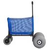 Beach Cart with Large Wheels for Sand, 75kg Load Capacity, Heavy Duty Folding Beach Wagon with 300 mm Balloon Wheels, Storage Bag, 845-1140 mm
