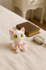 12cm Cute Little Pendant Plush Toy Doll White Cat Backpack Bag Ornaments Key Chain Doll