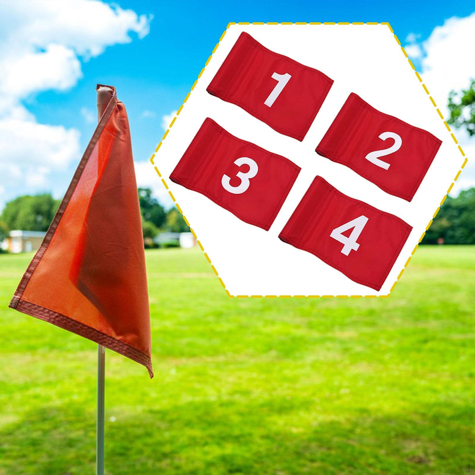 

4 Pieces Golf Target Flags Numbered Practice Indoor Outdoor Accessories Gifts Lawn Number