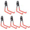 5Pcs WallMounted Garage Hooks Organization Storage Hanger for Power Tool Rope Shovel Bike Hose(Orange )