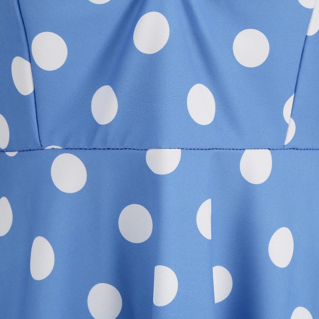 GMXIA Dress Up Retro Hepburn Style Dress Halter Polka Dot Slimming Dress