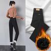 Printemps et Automne Jeans pour Femmes avec Pantalon Harlan en Molleton Jeans en Denim Ample Pantalon élastique Radish Pops Pantalon Long Pantalon en Denim Pantalon Neuf-Quarts