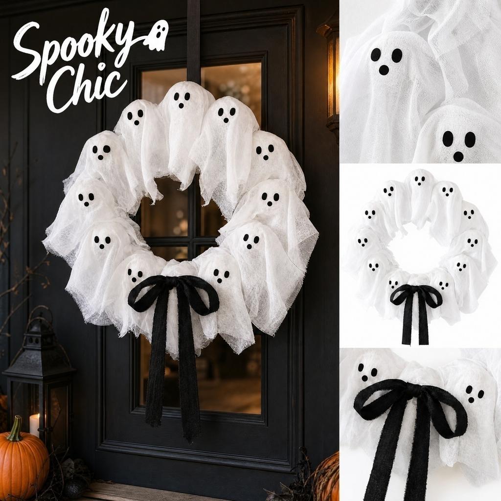 Halloween Wreath Decoration for Front Door Home Decor
