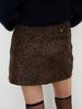 Kelidu Suede Leopard Shorts Skirt Pants