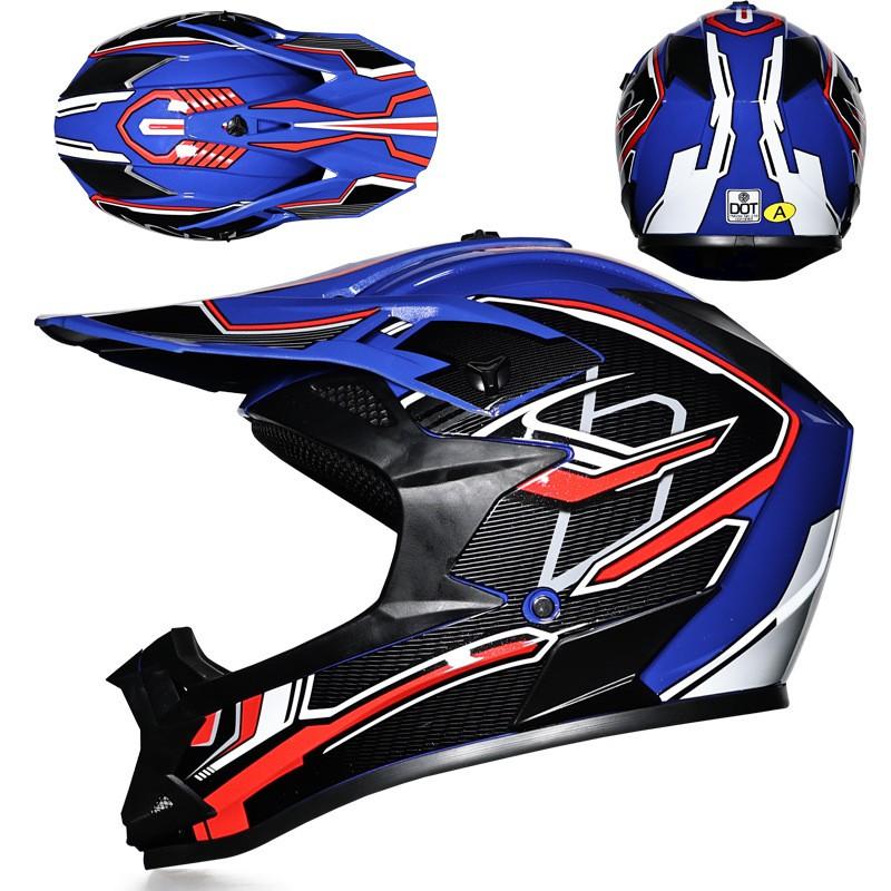 Offroad-Motorradhelm Herren Damen ABS Integralhelm Dirt Bike Große Größe Belüftet Trail Riding