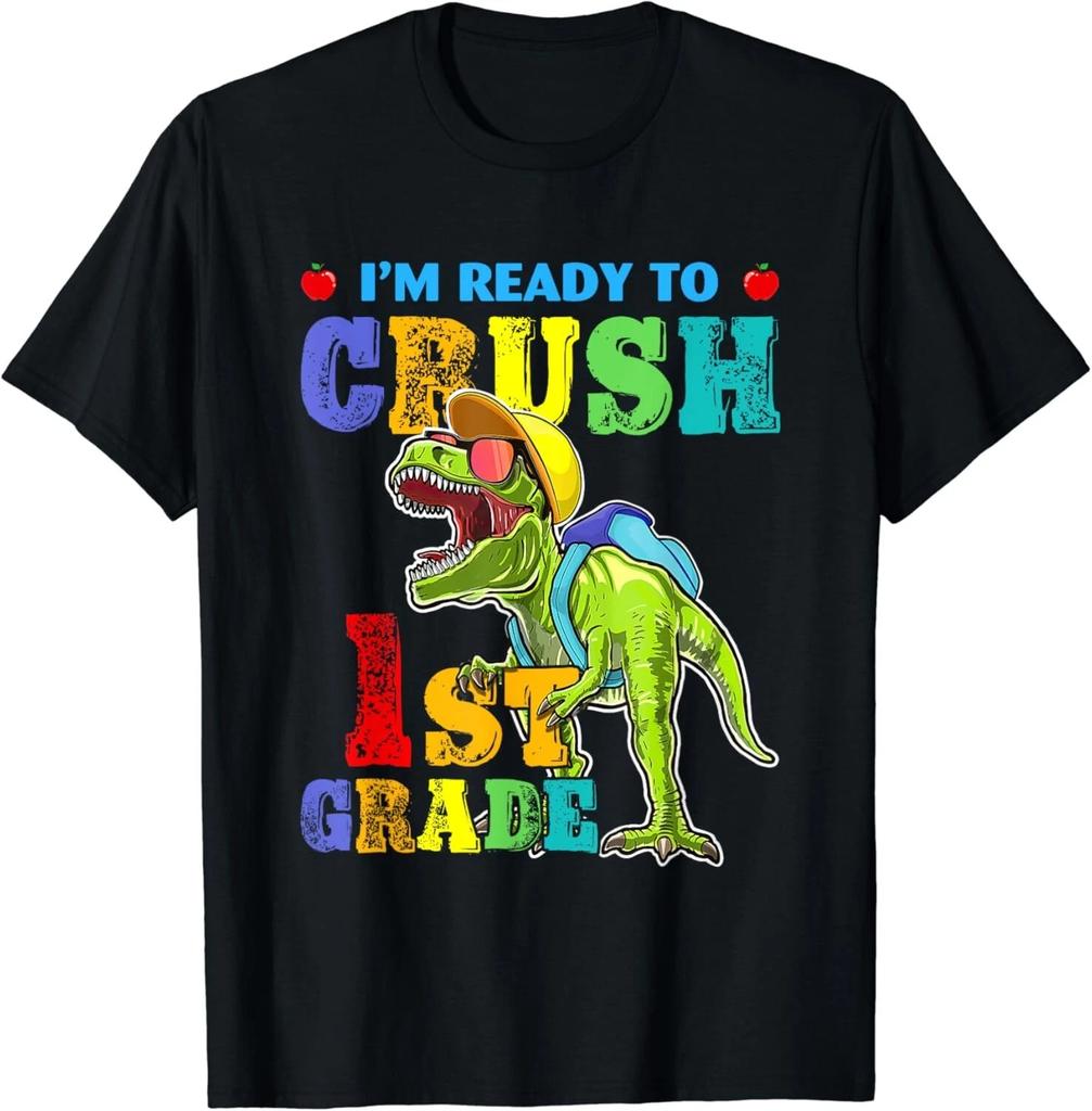 I_m Ready To Crush 1st Grade Dinosaur Back To School Boy Gift Unisex T-Shirt