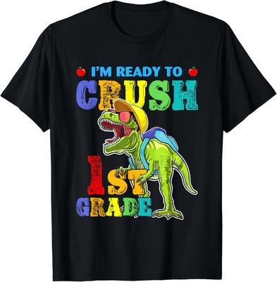 I_m Ready To Crush 1st Grade Dinosaur Back To School Boy Gift Unisex T-Shirt