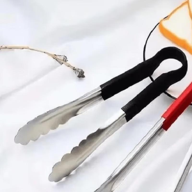 Set de Pinces Alimentaires Multifonctions Anti-brûlures en Acier Inoxydable
