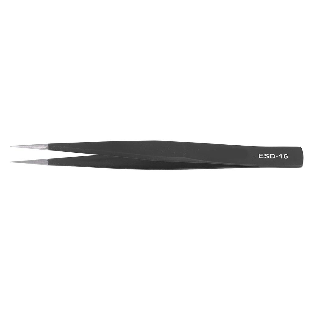 Multifunctional Pointed Anti Static Tweezers Stainless Steel Plastic Coated Repair Tweezers
