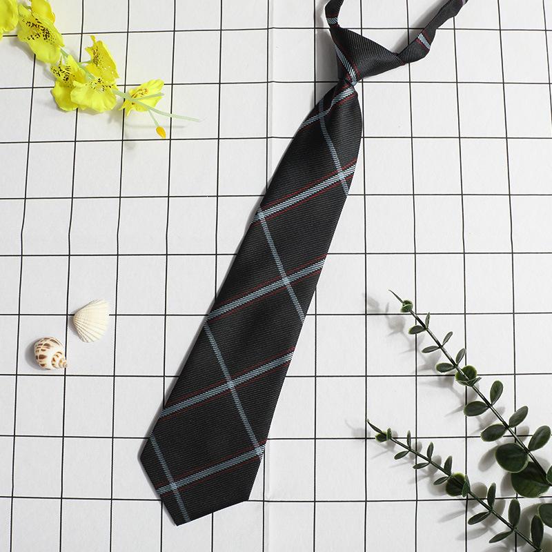 Jk Small Tie Female College Style Lazy Japanese Plaid Uniform Shirt Tie Student Ins Men'S And Women'S Short Styles Free Of Charge
