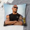 D-Dwayne Johnson Double-Sided Printed Square Decorative Cushion Cover For Sofa Living Room Home Decor