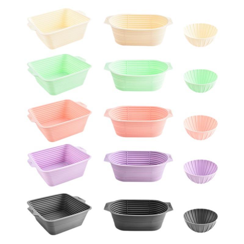 Silicone Bread Fermentation Bowl - High Temp, Food-Grade, Foldable Basket