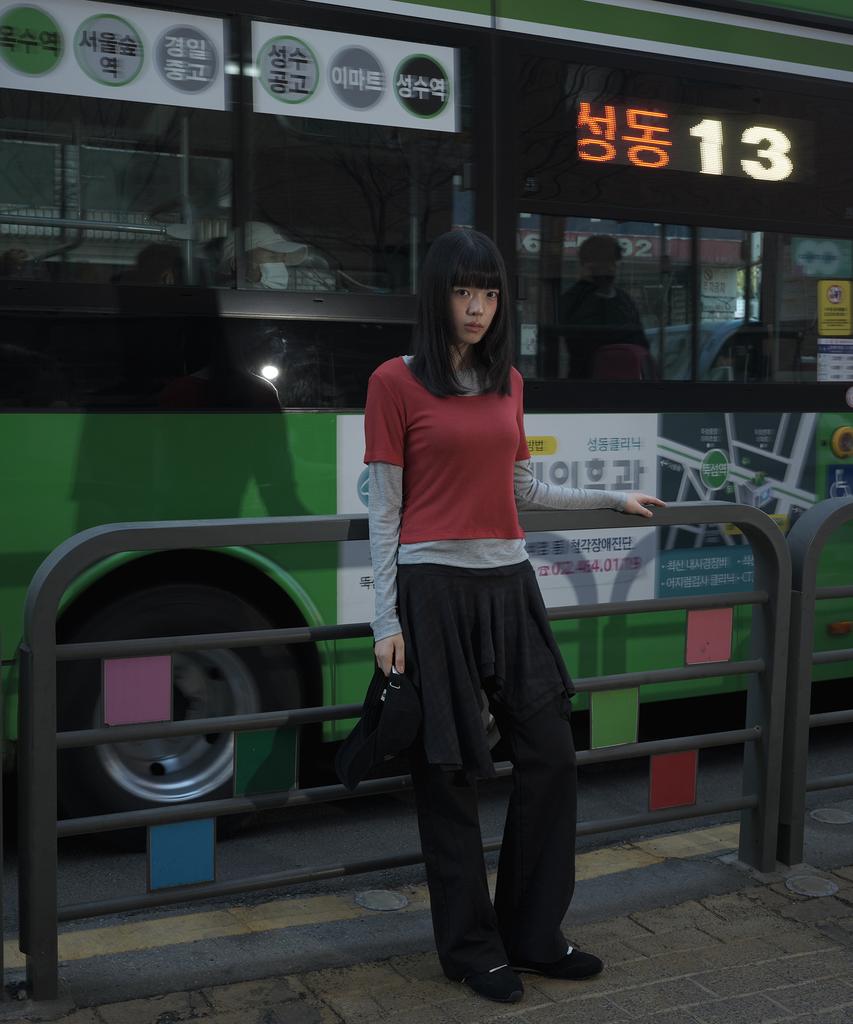 Seul Check Asymmetrical Layered Skirt_Black