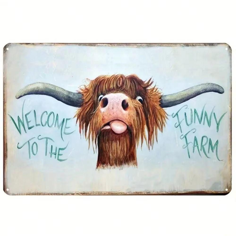 

Tin Painting Wall Art Metal Decor 20x30cm