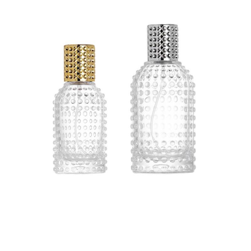 In-Stock Irregular Shape Transparent Glass Perfume Spray Bottles - Empty Decanting Bottles