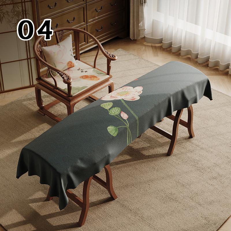 Lotus Printed Guzheng Cover Chinese Zither Dust Proof Protector Elegant Flannel Soft Piano Keyboard Cover for Women Home Decor