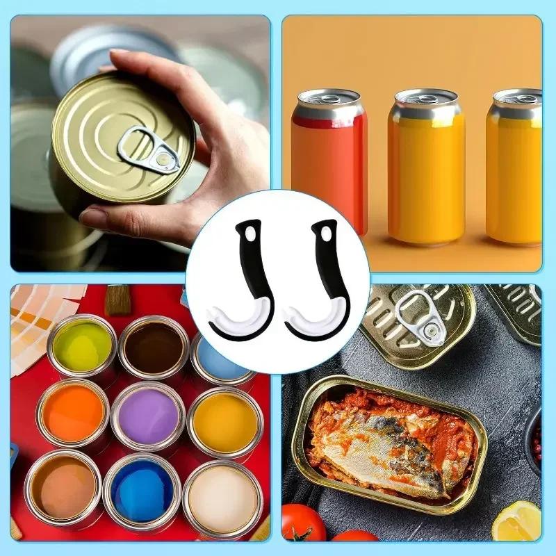 Nešiojami J formos lengvai suimami skardinių atidarytuvai virtuvės neslystantys stiklainių atidarytuvai dangtelių atidarymo įrankiai žiedelių atplėšiamų skardinių atidarytuvas daugiafunkcinis