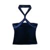 2024 Winter Women's Fashion: Sexy Halter Neck Tencel Velvet Camisole