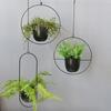 Wrought Iron Hanging Planter European Style Hydroponic Flower Pot for Spider Plants Succulents Vintage Balcony Garden Decor