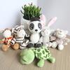 Cute Cartoon Animal Plush Keychain Elephant Turtle Lion Wolf Hippopotamus Koala Raccoon Tiger Cat Deer Bear Plush Soft Toy Girl