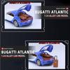 1/24 Bugatti Atlantic Supercar tlakově litý model auta, stahovací autíčko se zvukem a světlem pro děti Batole Chlapci Dívčí kolekce