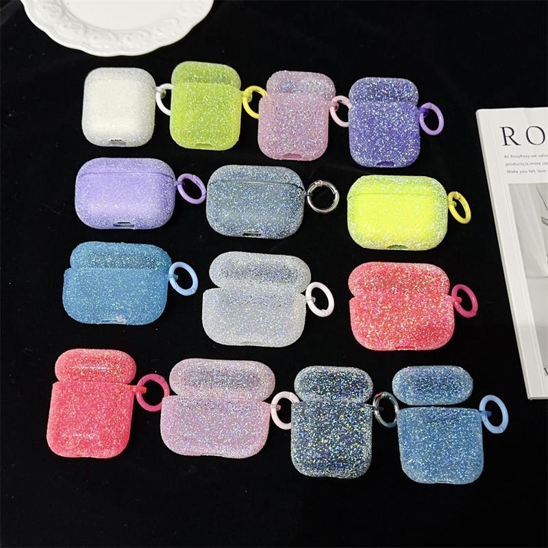 For Airpods Pro 3/Pro 2/Pro/4/3/2 Glitter Rhinestone Case Bling Matte Protective Funda Airpods Bluetooth Earphone Bag