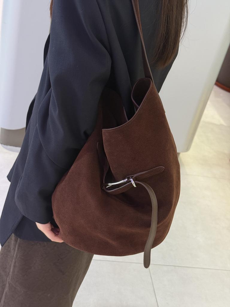 2025 And New Style LiffnerBag Distressed Cowhide Stitching Thread Tote Bag For Women Large Capacity Casual Leather With Decoration