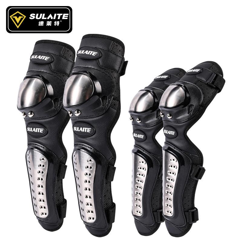 Motorcycle Stainless Steel Knee Kneepad for Men Protective Sport Guard MTB Racing Motocross Protector Gear Riding ProtectiveGear