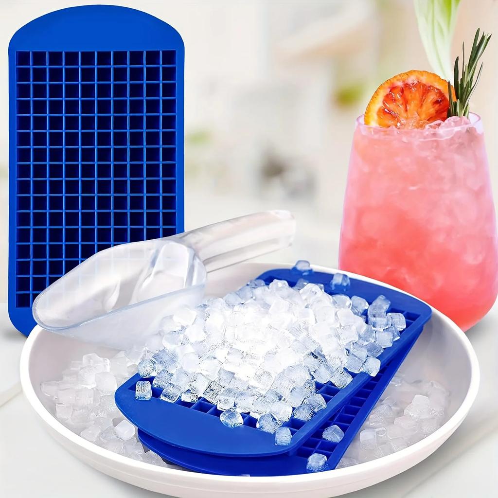 160 Grid Mini Silicone Ice Tray Square Silicone Ice Cube Tray Foldable Mini Ice Cube Mold Kitchen Tools Accessories