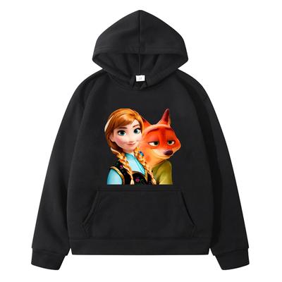 Boys and Girls Clothes Zootopia 2 Print Hoodies  Kawaii Anime Hoodie Fleece Sweatshirt Y2k Sudadera Boy Pullover Autumn  Jacket Kids Clothes Girls
