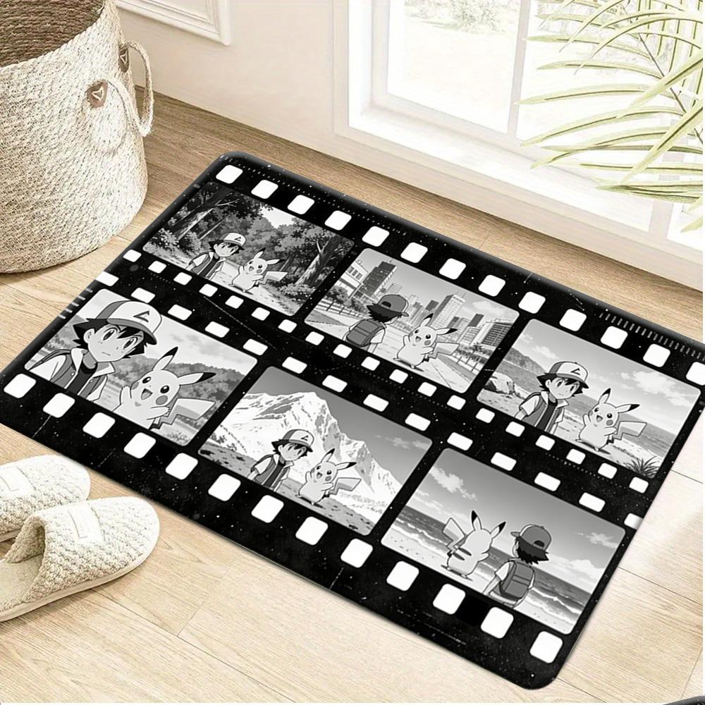 Pokemon Pikachu Cozy Home Print Non-slip Doormat, Soft Absorbent Floor Rug for Home Decor