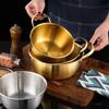 Stainless Steel Korean Ramen Pot Thickened Mixing Pot Nonstick Fruit Salad Bowls  Cooking