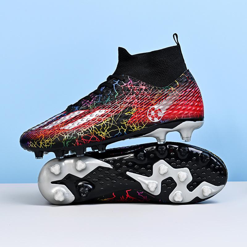 Große Größe neue Fußballschuhe High Top Herren- und Damen lange Stollen gebrochene Stollen Student Erwachsener professionelles Training Kunstrasen rutschfest
