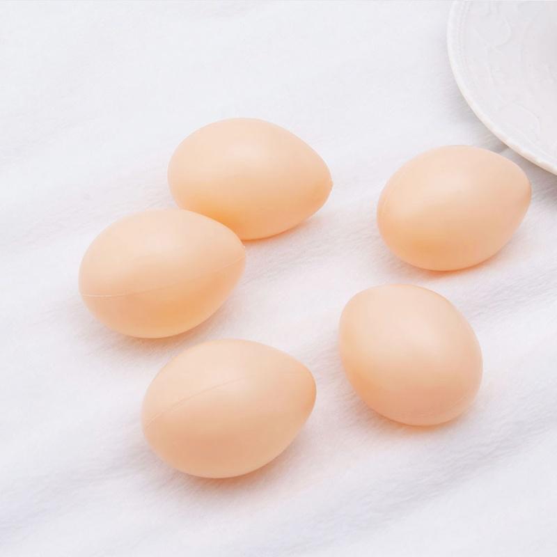 Plastic Fake Dummy Egg 5pcs Hen Poultry Chicken Layer Coop Hatching Simulation