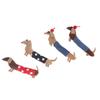 Cute Dachshund Cloth Doll Ornament Waterproof Surface Charm for DIY Brooch Keychain Hairpin Craft Home Decor