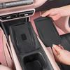 1PC Car Storage Box for BYD Seagull 2025, Water Cup Holder, Rear Screen Organizer,Wireless Charging Mat,Rear Armrest