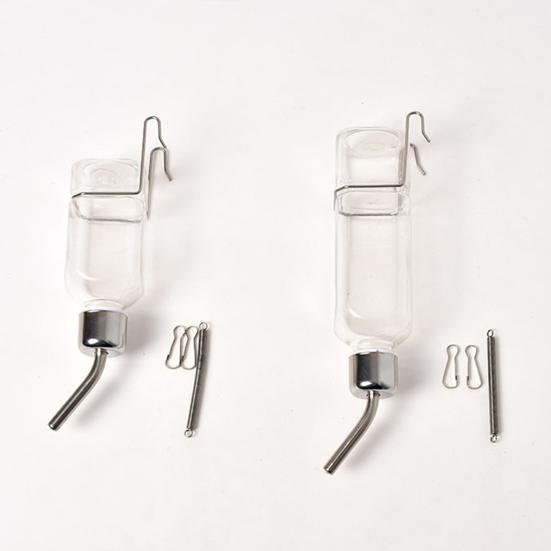 Automatický dávkovač vody pro domácí mazlíčky Hamster Cat Klec Závěsný Bez kapání Krmítko na vodu 180ml 350ml Průhledná láhev s nerezovou tryskou pro malá střední domácí mazlíčky