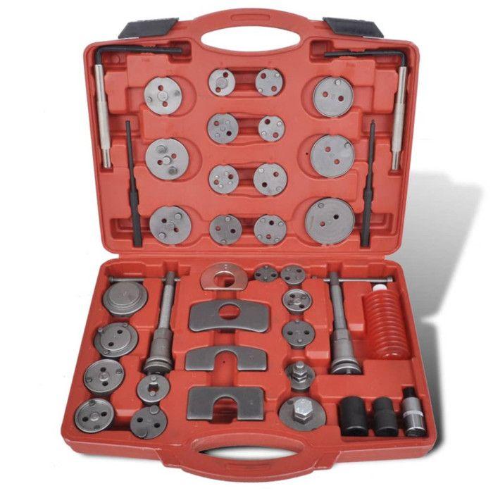 Kit d'outils de filetage de piston - vidaXL - 40 pcs - Acier au carbone - Universel - Mallette robuste
