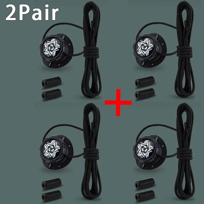 Thick Rope Automatic Shoelaces Swivel Buckle Laces Without Ties Black White Easy Installation Sneakers Shoelace Shoe Accessories