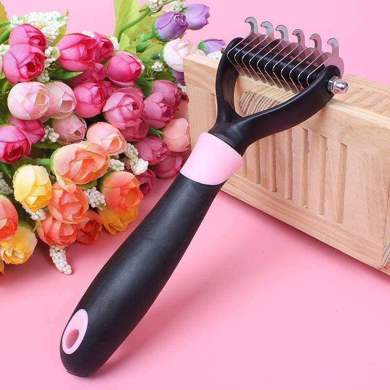 Professional Pet Undercoat Rake Dematting Comb Grooming Stripping Tool for Dog Cat Puppy