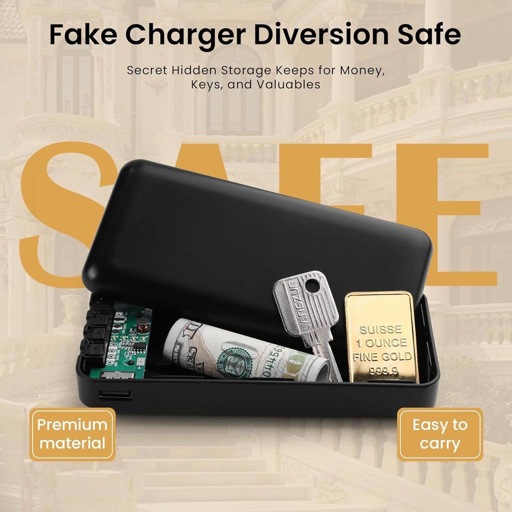 Přenosná Power Banka ve tvaru Diver&sion Safe Tajná Úložná Krabička Skrytá Přihrádka Na Šperky Hotovost, Cestovní Pouzdro Proti Krádeži