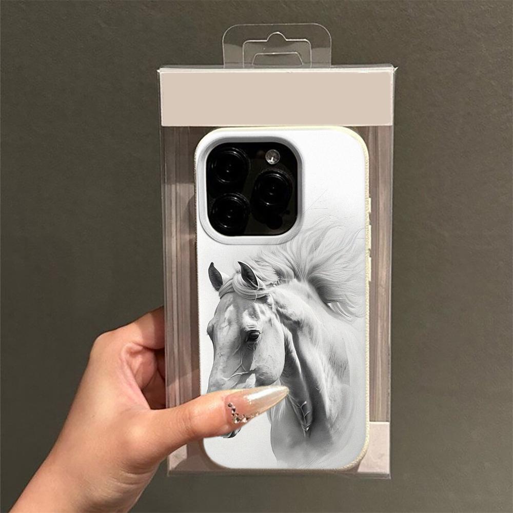 

Docile White Horse Phone Case For IPhone 17 17Air 16 15 14 Plus 13 Pro Max Case For IPhone 11 12 Cover Funda Bumber Coque iphone 12 Pro