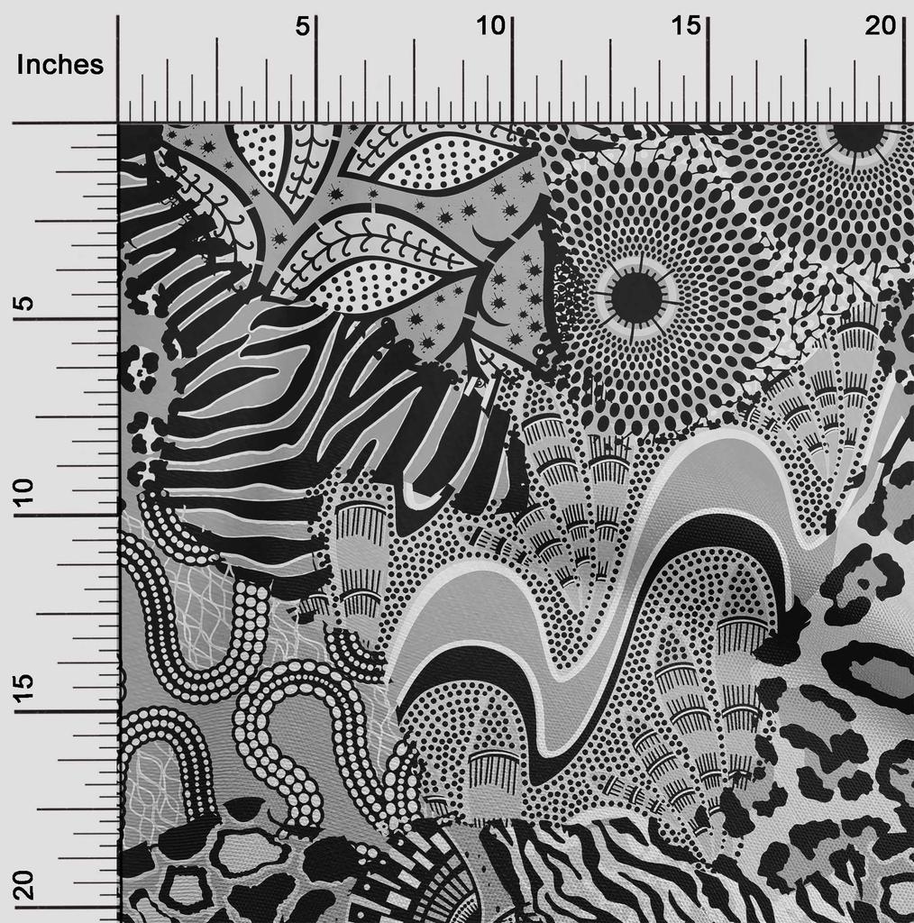 oneOone Cotton Flex Medium Gray Fabric Abstracts Diy Clothing Quilting Fabric Print Fabric By Yard 40 Inch