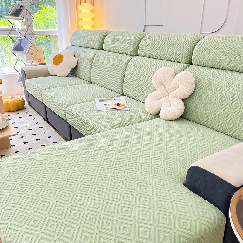 Jacquard Sofa Seat Cushion Covers For Living Room Anti-Slip Anti-Dust Wear-Resistant Elastic Couch Cover Furniture Protector 1Pc