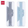79532 Deli Student Drafting Ruler Set: Includes Straight Ruler, Two Triangle Rulers, and Protractor