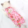 Katzen-Entwöhnungsanzug, bedruckt, vierbeiniges Polyester, Anti-Leck-Kleidung nach der Geburt, Katzen-Entwöhnungsanzug für Frühling und Sommer